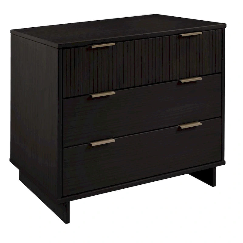 Ensemble commode et table de chevet 2 pièces Granville en bois massif moderne