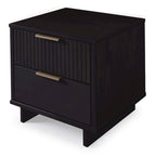 Ensemble commode et table de chevet 2 pièces Granville en bois massif moderne