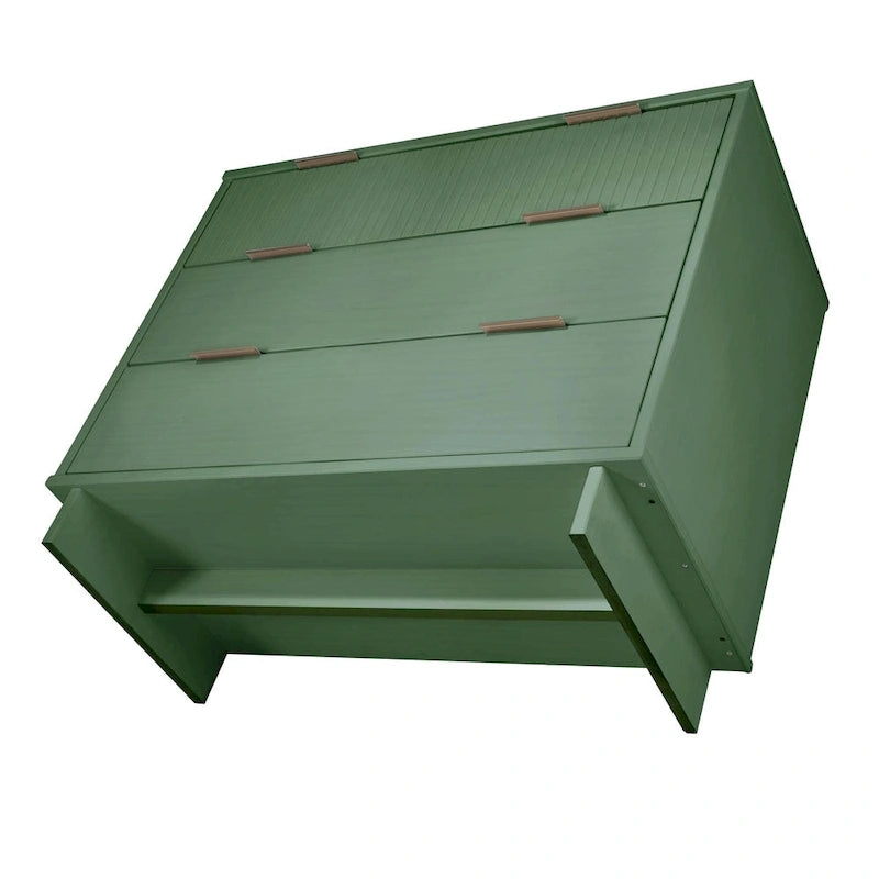 Ensemble commode et table de chevet 2 pièces Granville en bois massif moderne