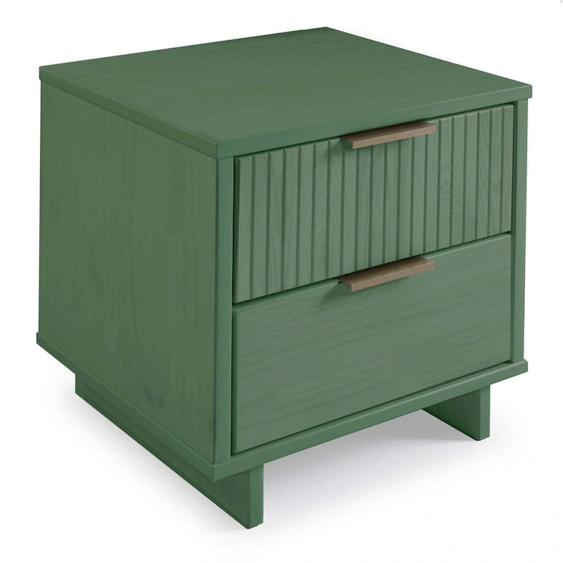 Ensemble commode et table de chevet 2 pièces Granville en bois massif moderne