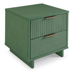 Ensemble commode et table de chevet 2 pièces Granville en bois massif moderne