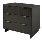 Ensemble commode et table de chevet 2 pièces Granville en bois massif moderne