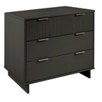 Ensemble commode et table de chevet 2 pièces Granville en bois massif moderne