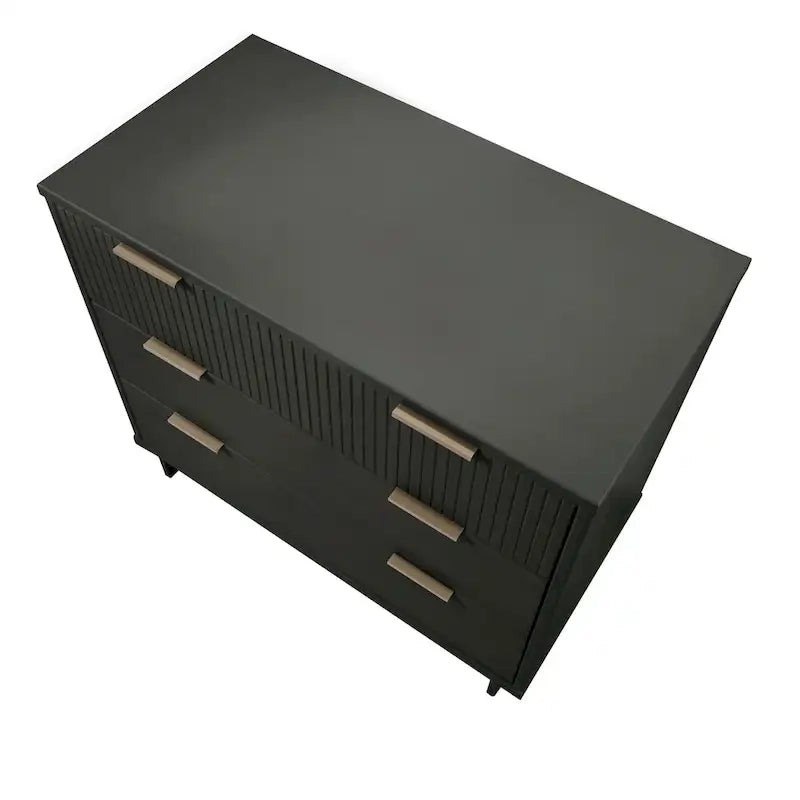 Ensemble commode et table de chevet 2 pièces Granville en bois massif moderne