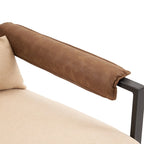 Chaise de loisirs moderne à armature en fer simple