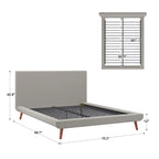 Lit plateforme tapissé Laurencia Mid-Century par iNSPIRE Q Modern