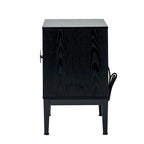 Table de chevet moderne 25 po de haut à 2 tiroirs avec station de recharge et pieds réglables (lot de 2) par HULALA HOME