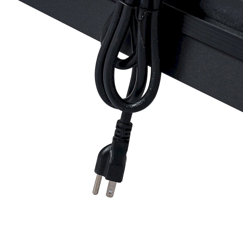 Table de chevet moderne 25 po de haut à 2 tiroirs avec station de recharge et pieds réglables (lot de 2) par HULALA HOME