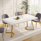 Table de salle à manger moderne, table de salle à manger de 140 cm pour 4 à 6 personnes