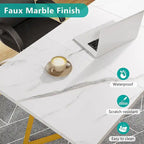 Table de salle à manger moderne, table de salle à manger de 140 cm pour 4 à 6 personnes