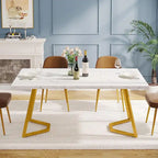 Table de salle à manger moderne, table de salle à manger de 140 cm pour 4 à 6 personnes
