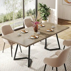 Table de salle à manger moderne, table de salle à manger de 140 cm pour 4 à 6 personnes