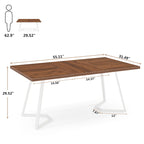 Table de salle à manger moderne, table de salle à manger de 140 cm pour 4 à 6 personnes