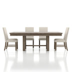 Ensemble de salle à manger 5 pièces en bois gris rustique par