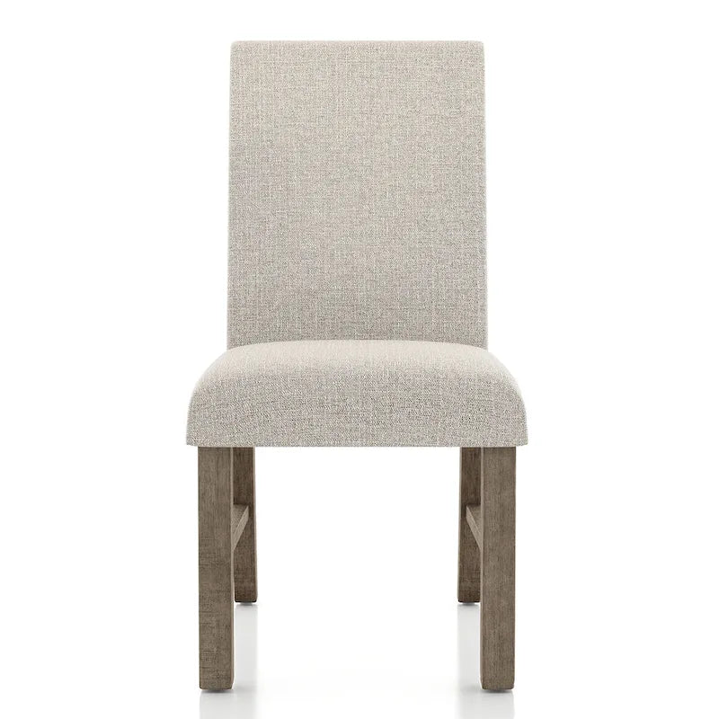 Ensemble de salle à manger 5 pièces en bois gris rustique par
