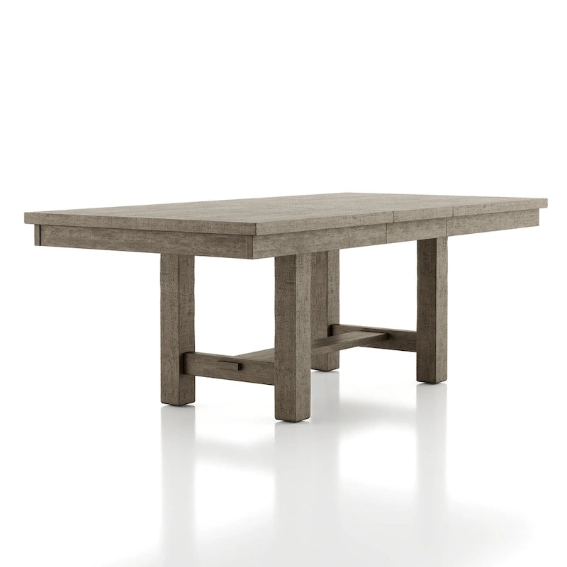 Ensemble de salle à manger 5 pièces en bois gris rustique par