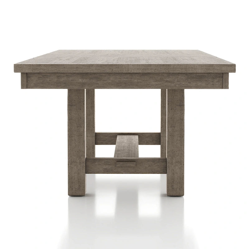 Ensemble de salle à manger 5 pièces en bois gris rustique par
