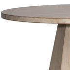 Table de salle à manger ronde à pied central Xavier en pin recyclé, 122 cm, finition clair
