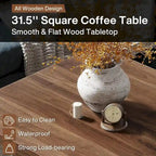Table basse carrée vintage, table centrale pour salon, table basse de cocktail