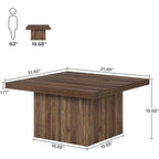 Table basse carrée vintage, table centrale pour salon, table basse de cocktail
