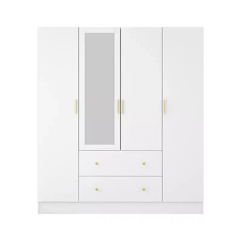 Famapy Armoire Moderne avec Miroir Rangement de Penderie: Barres Robustes, Tiroirs Coulissants Pratique et Élégante