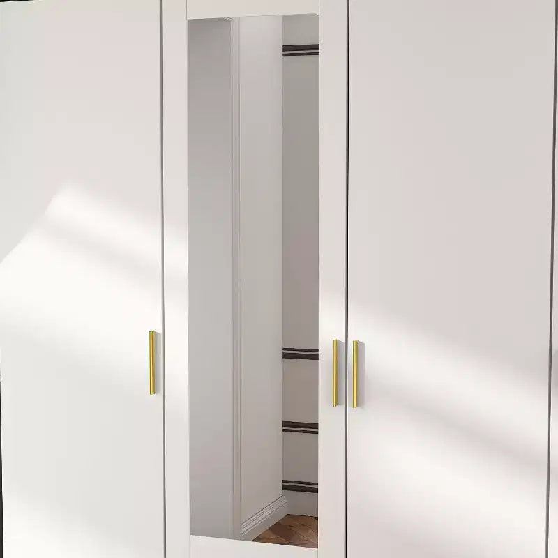 Famapy Armoire Moderne avec Miroir Rangement de Penderie: Barres Robustes, Tiroirs Coulissants Pratique et Élégante