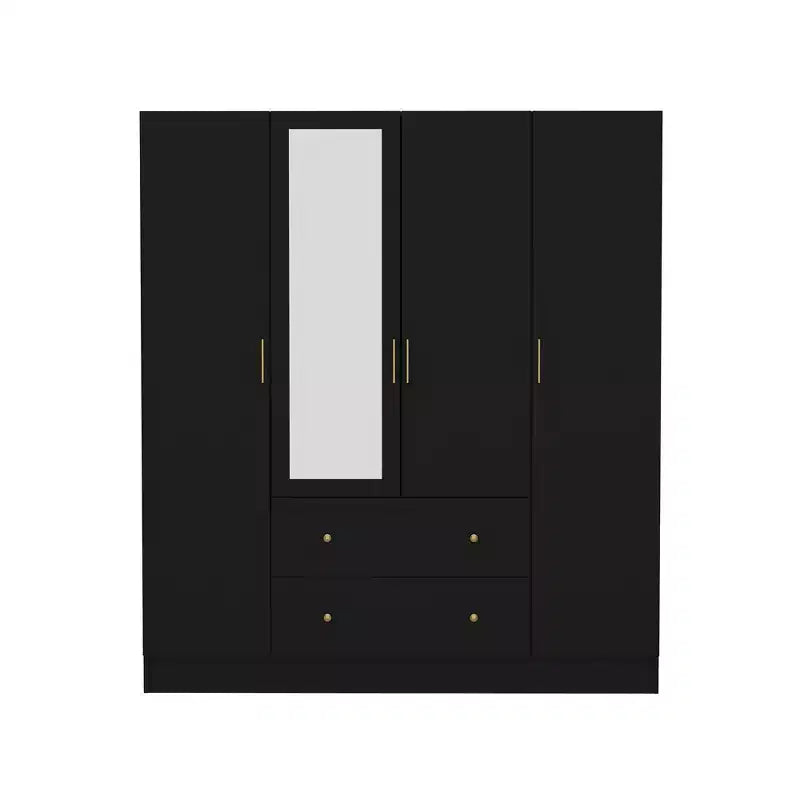 Famapy Armoire Moderne avec Miroir Rangement de Penderie: Barres Robustes, Tiroirs Coulissants Pratique et Élégante