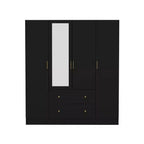 Famapy Armoire Moderne avec Miroir Rangement de Penderie: Barres Robustes, Tiroirs Coulissants Pratique et Élégante
