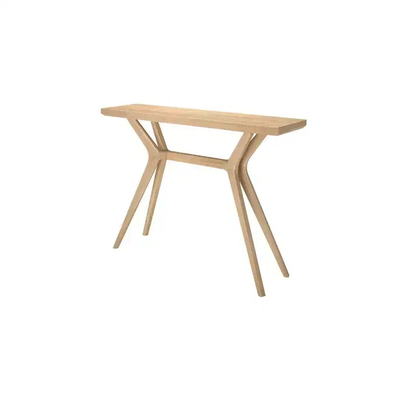 Console Plank+Beam Verso, Table de canapé moderne en bois massif de 46 pouces, Table d'entrée étroite pour couloir, Derrière le canapé, Salon