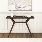 Console Plank+Beam Verso, Table de canapé moderne en bois massif de 46 pouces, Table d'entrée étroite pour couloir, Derrière le canapé, Salon
