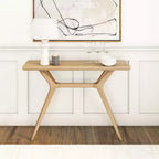 Console Plank+Beam Verso, Table de canapé moderne en bois massif de 46 pouces, Table d'entrée étroite pour couloir, Derrière le canapé, Salon