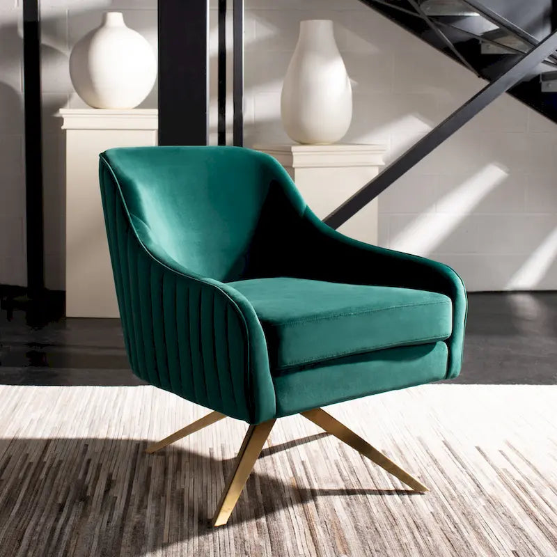 SAFAVIEH Couture Gitza - Fauteuil d'appoint cannelé - 28x30x32 po (LxlxH)