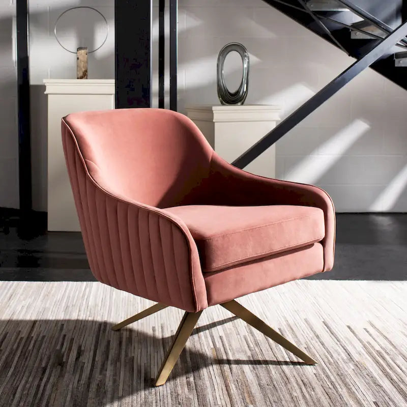 SAFAVIEH Couture Gitza - Fauteuil d'appoint cannelé - 28x30x32 po (LxlxH)