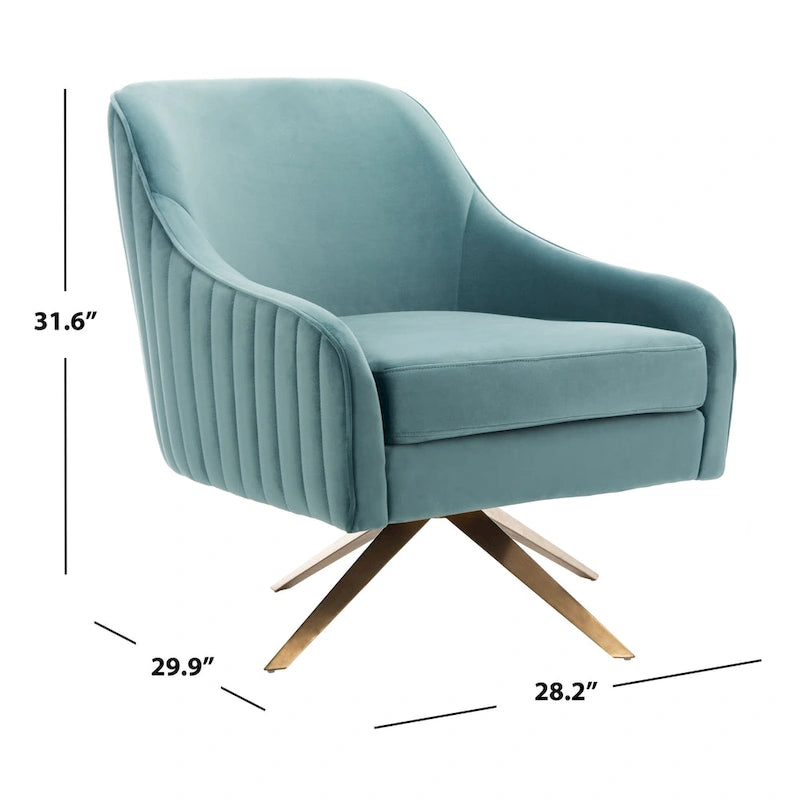 SAFAVIEH Couture Gitza - Fauteuil d'appoint cannelé - 28x30x32 po (LxlxH)