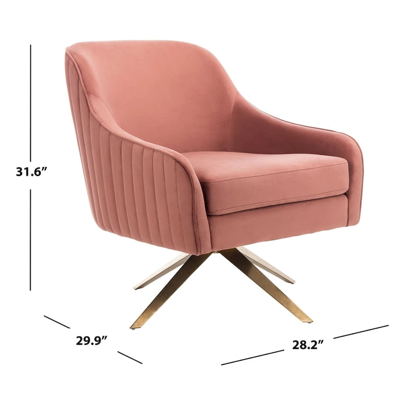 SAFAVIEH Couture Gitza - Fauteuil d'appoint cannelé - 28x30x32 po (LxlxH)