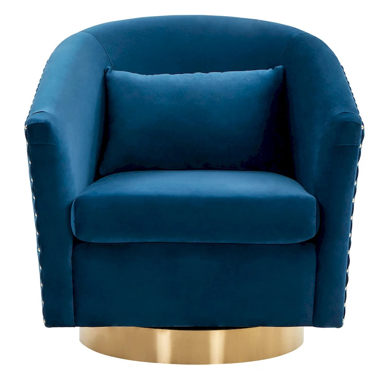 SAFAVIEH Couture Fauteuil club pivotant matelassé Ikram - 76,2 L x 81,3 P x 76,2 H cm