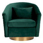 SAFAVIEH Couture Fauteuil club pivotant matelassé Ikram - 76,2 L x 81,3 P x 76,2 H cm