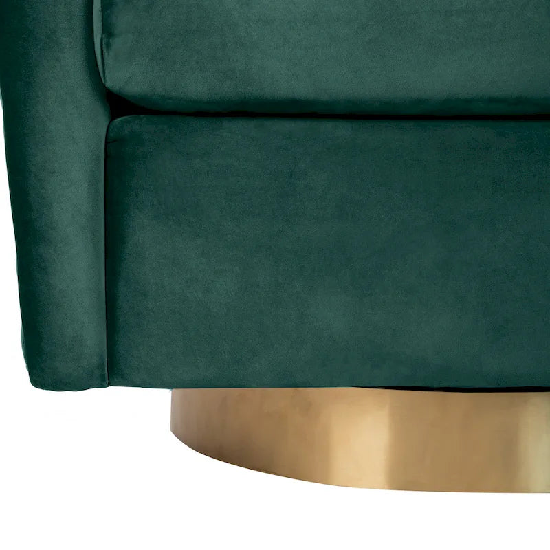 SAFAVIEH Couture Fauteuil club pivotant matelassé Ikram - 76,2 L x 81,3 P x 76,2 H cm