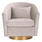 SAFAVIEH Couture Fauteuil club pivotant matelassé Ikram - 76,2 L x 81,3 P x 76,2 H cm