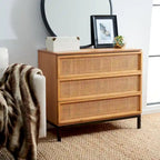 Commode 3 tiroirs en rotin Tiney SAFAVIEH