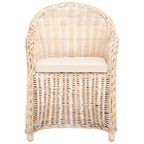 Fauteuil club en rotin jaune Sinja de SAFAVIEH - 24 x 26 x 35 - 24Lx26Px35H