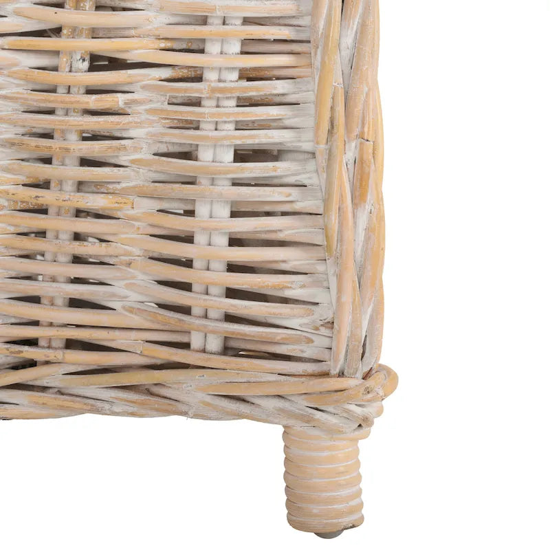 Fauteuil club en rotin jaune Sinja de SAFAVIEH - 24 x 26 x 35 - 24Lx26Px35H