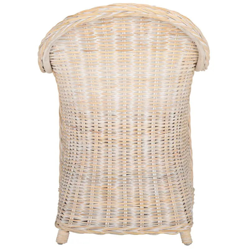 Fauteuil club en rotin jaune Sinja de SAFAVIEH - 24 x 26 x 35 - 24Lx26Px35H