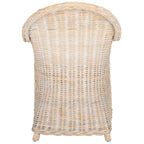 Fauteuil club en rotin jaune Sinja de SAFAVIEH - 24 x 26 x 35 - 24Lx26Px35H