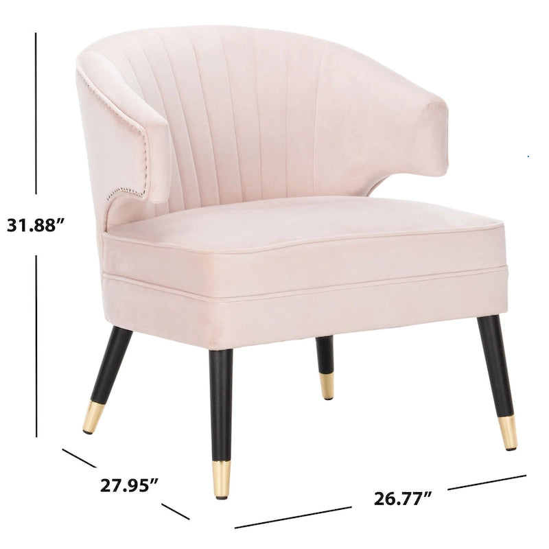 SAFAVIEH Amalia, fauteuil d'appoint en velours à oreilles - 26,8 x 28 x 31,9 - 27Lx28Px32H
