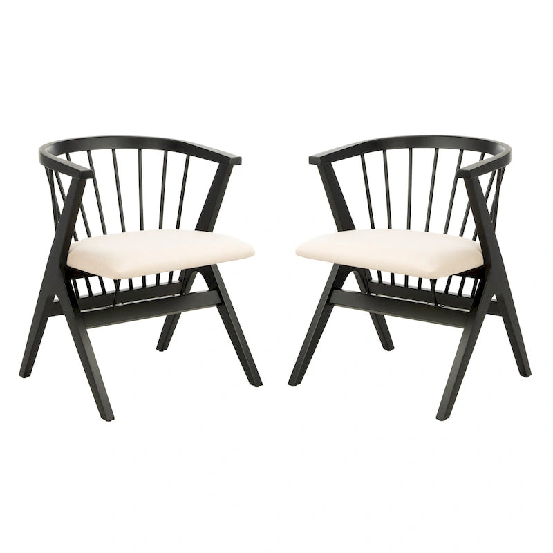 SAFAVIEH Carlota Chaise de salle à manger à barreaux (Lot de 2) - 23 L x 23 P x 30 H - 22Lx22Px30H