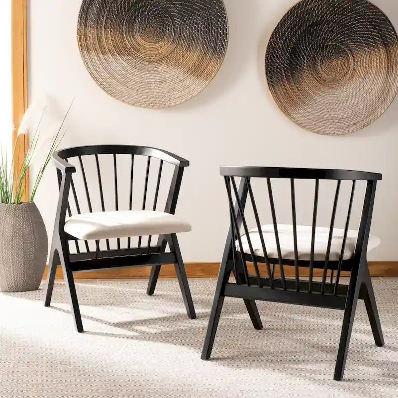 SAFAVIEH Carlota Chaise de salle à manger à barreaux (Lot de 2) - 23 L x 23 P x 30 H - 22Lx22Px30H