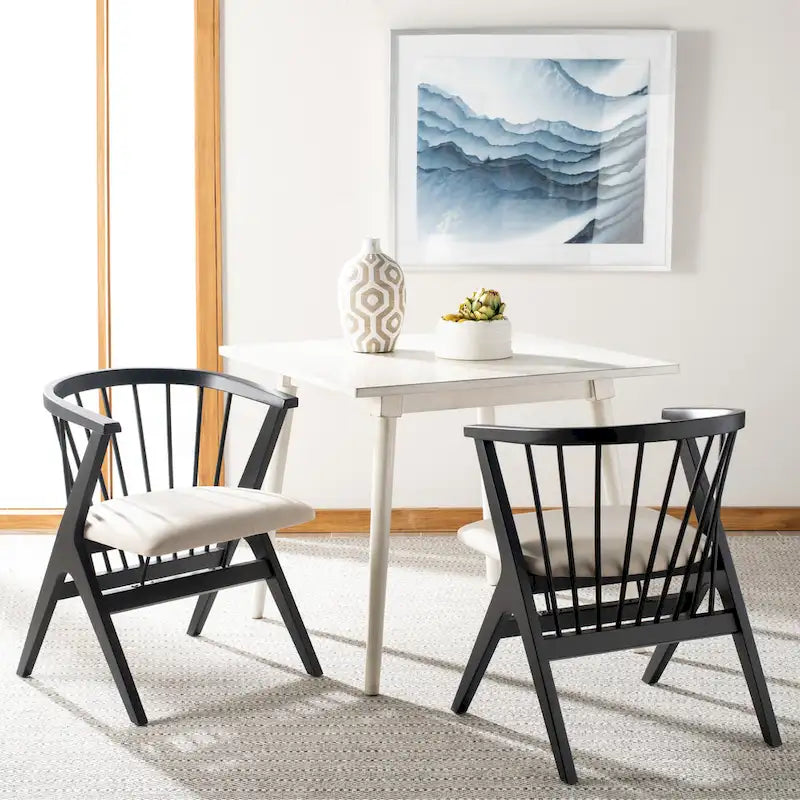SAFAVIEH Carlota Chaise de salle à manger à barreaux (Lot de 2) - 23 L x 23 P x 30 H - 22Lx22Px30H