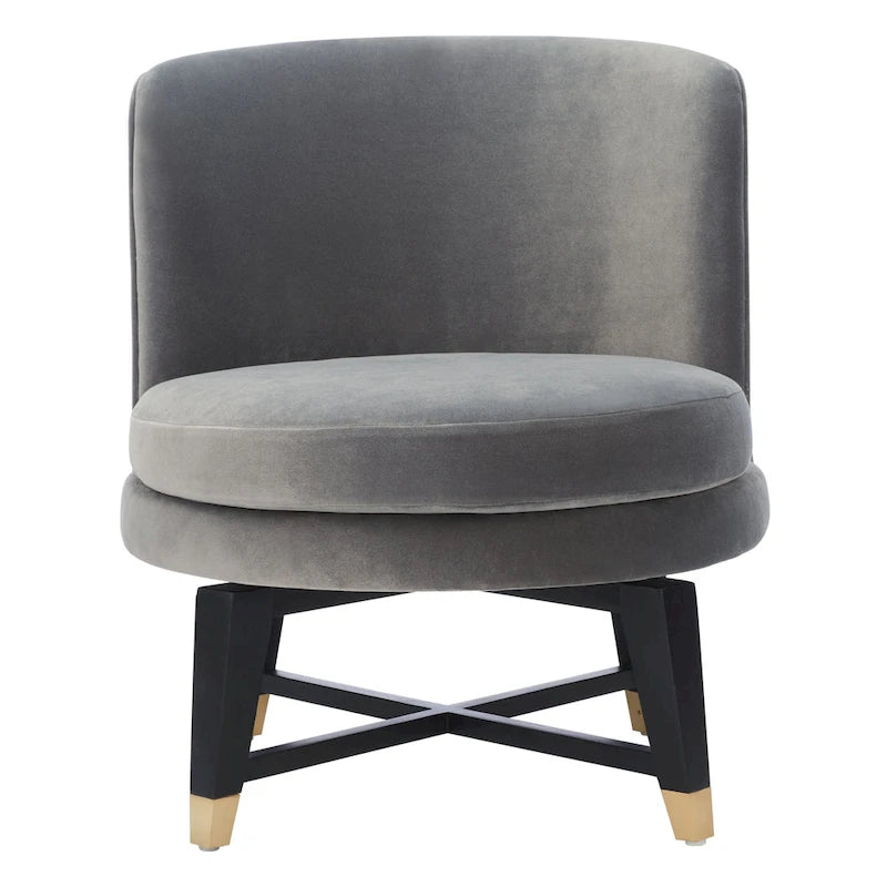 Chaise d'appoint pivotante Ginetta SAFAVIEH Couture - 24 L x 26,8 P x 26 H - 24Lx27Px26H