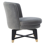 Chaise d'appoint pivotante Ginetta SAFAVIEH Couture - 24 L x 26,8 P x 26 H - 24Lx27Px26H